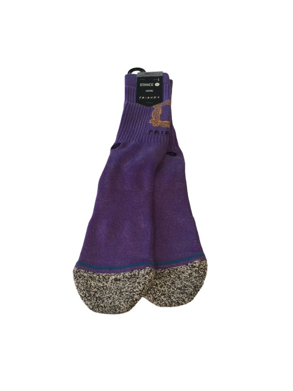 Stance X FRIENDS Men's THE ONE WITH THE Lilac Crew Socks Size Large 9-13